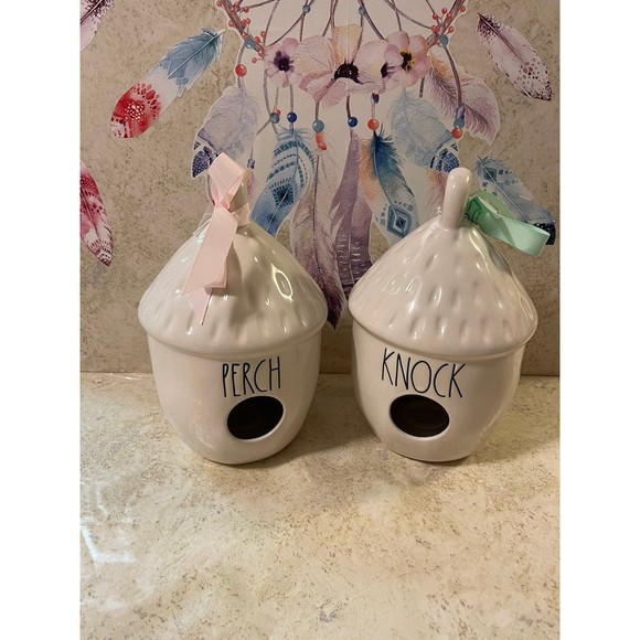 Rae Dunn KNOCK PERCH Birdhouse Bundle - Picture 1 of 6